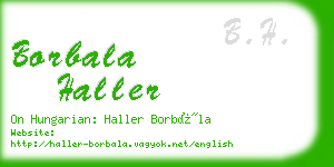 borbala haller business card